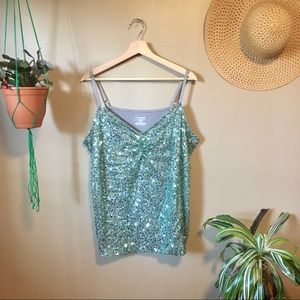 Lane Bryant Sequin Party Club Top